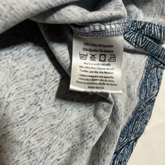 Fish Hippie Co. Mens L Polo Golf Stretch Performance Glen Blue Pocket Casual - Picture 6 of 7